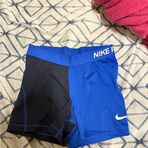 Nike Pro Blue and Black Shorts
